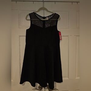 Xhilaration Black Sleeveless A-Line Mini Dress